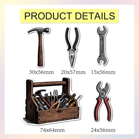 GLOBLELAND Toolbox Clear Stamps and Cutting Dies Set Wrench Silicone Clear Stamps and Metal Die Cuts for Card Making and DIY Scrapbooking in Kuwait