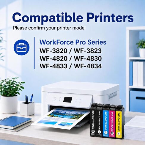 Remanufactured Ink Cartridges Replacement for Epson 822XL Black Ink Cartridges for 822 XL Work with Workforce Pro WF-3820 WF-4820 WF-4830 WF-4833 WF-4834 Printer (2 Black, Latest Chip) in Saudi Arabia