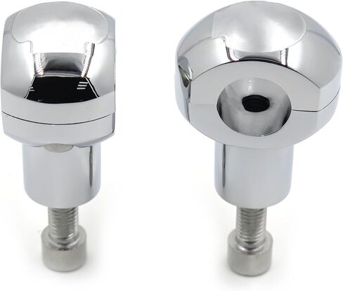 SMT-Chromed 1" (25mm) Skull Handlebar Risers Compatible With 1" handlebars on Suzuki Yamaha Kawasaki Ducati Harley Cruisers with detachable bar mounts V-star Road Star Shadow Vulcan [B07FN63619] in Kuwait