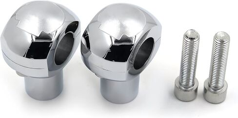 SMT-Chromed 1" (25mm) Skull Handlebar Risers Compatible With 1" handlebars on Suzuki Yamaha Kawasaki Ducati Harley Cruisers with detachable bar mounts V-star Road Star Shadow Vulcan [B07FN63619] in Kuwait
