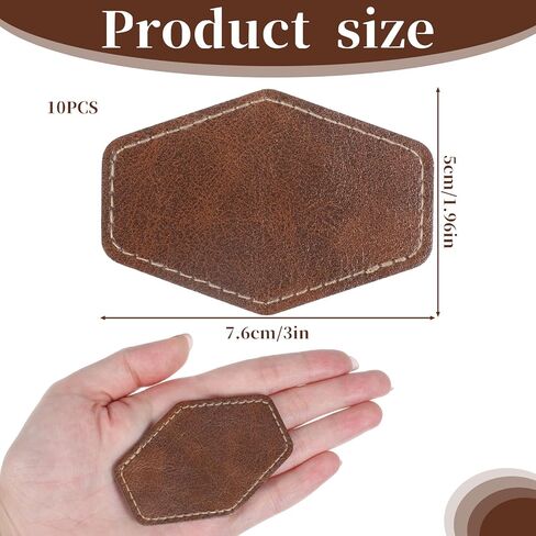 10 PCS Hexagon Leather Hat Patches for Laser Engraving, Faux Leather Patches for Hats Iron on Blank Leatherette Patch with Heat Press Adhesive Repair Patch for Sewing Crafts Hats Jackets Backpack in Kuwait