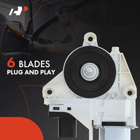 A-Premium Front Left Power Window Lift Motor Compatible with Dodge Journey 2009-2012, Front Driver Side, 6-Blade Connector (with Anti-Pinch Function) in Kuwait