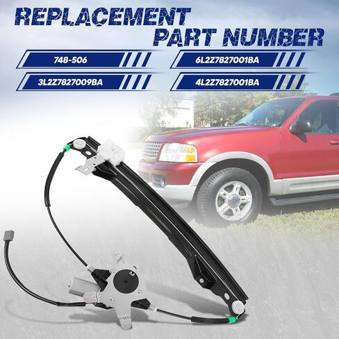 748-506 Rear Driver Left Side Power Window Regulator with Motor Assembly Fit for Ford Explorer 2002-2010, Ford Explorer Sport Trac 2007-2010, Lincoln Aviator 2003-2005, Mercury Mountaineer 2002-2010 in Kuwait