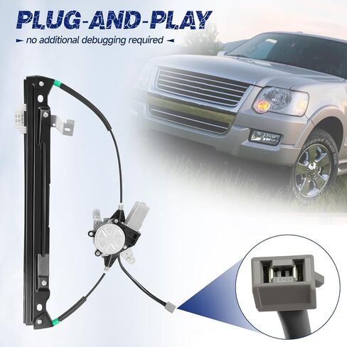 748-506 Rear Driver Left Side Power Window Regulator with Motor Assembly Fit for Ford Explorer 2002-2010, Ford Explorer Sport Trac 2007-2010, Lincoln Aviator 2003-2005, Mercury Mountaineer 2002-2010 in Kuwait