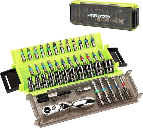 43-Piece 1/4 Inch Drive Mini/Small Tool Kit, Motorcycle Tool Kit with 72-Tooth Mini Ratchet Set & Metric Small Socket Set (4-14mm) for Tight Space in Saudi Arabia