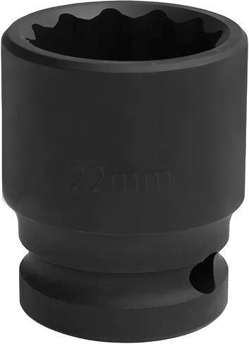 1/2 Inch Drive 12mm Impact Socket - 12 Point Metric Shallow Design, CR-MO Steel Construction for Professional Auto Repair, Air and Electric Impact Wrench Compatible in Saudi Arabia