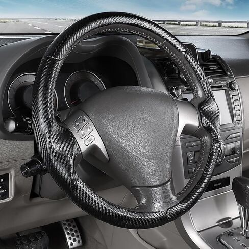 Custom Steering Wheel Cover for Toyota Corolla (2009–2013), 3-piece Steering Wheel Cover Accessories for Toyota Corolla (Matte Black) in Kuwait