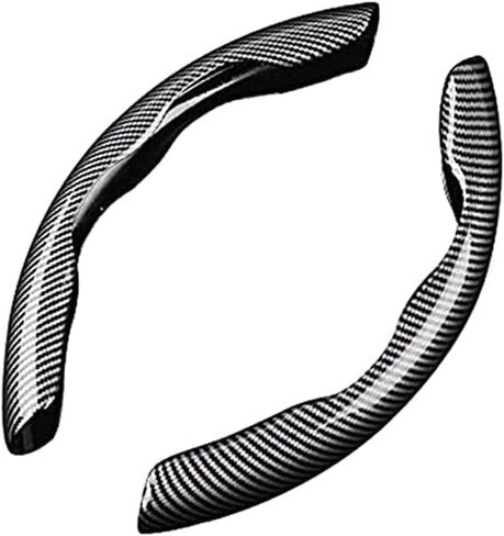 قطعتان من أغطية عجلة قيادة السيارة لسيارة Mercedes Benz GLE 350/450/53 AMG/580/63 AMG S 2020 2021 2022 2023 2024 - غطاء عجلة القيادة من ألياف الكربون، واقي قبضة مانع للانزلاق، ملحقات سيارة مسامية in Kuwait