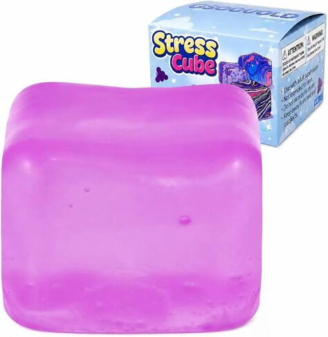 Squishy Ice Cube Fidget Toy 2.75inch/7cm, Sugar Ball Stress Cube for Kids Adults, Soft Squishies Stress Relief Sensory Toy for Autism, Classroom Prize Toy Party Favor in Saudi Arabia