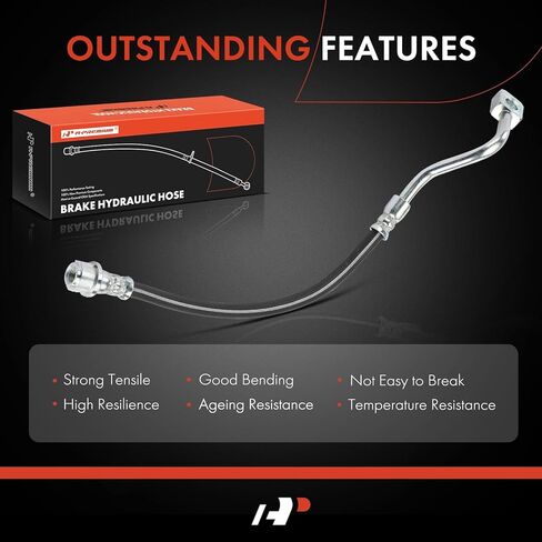 A-Premium Rear Passenger Side Brake Hydraulic Hose Compatible with Select Chevrolet Models - Malibu 2016 2017 2018 2019 2020 - Replace# 84068591, 22921481 in Kuwait