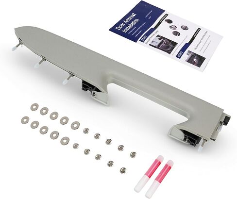 Front Left Driver Side Armrest Repair Kit for Chevy Silverado 1500 2500 HD 3500 HD for GMC Sierra 1500 2500 HD 3500 HD 2010-2014 fits with Door Handle Below Armrest Gray Replaces 22818466 in Saudi Arabia