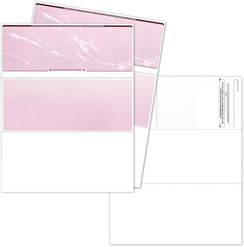 EnDoc Computer Check Paper - 100 Sheets - Business Checks on Top - Security Features & Laser Printer Compatible with Quickbooks Blank Check Stock - Blue Marble in Saudi Arabia