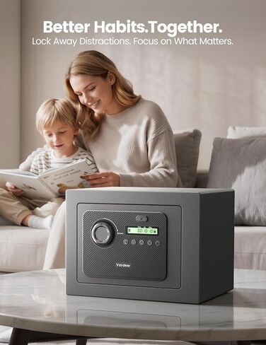 Vaydeer Metal Safe Timed Lock Box, Phone Lock Box with Timer, Sturdy Time Lock Safe for Phones, Game Controllers, Snacks & Cravings, Helps Manage Social Media, Focus and Self-Control in Kuwait