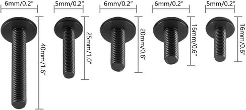 NICECNC 190PCS Aluminum M5 M6 Fairing Bolt Kit Body Screws Compatible with Ducati 848 1098 1098R 1198 899 Panigale 749 999 959 Corse,Honda CBR 1000RR 600RR,Yamaha,Kawasaki KLR650 Ninja,Suzuki,Black in Kuwait