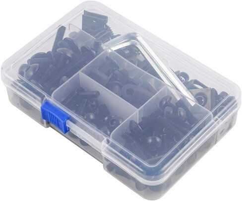NICECNC 190PCS Aluminum M5 M6 Fairing Bolt Kit Body Screws Compatible with Ducati 848 1098 1098R 1198 899 Panigale 749 999 959 Corse,Honda CBR 1000RR 600RR,Yamaha,Kawasaki KLR650 Ninja,Suzuki,Black in Kuwait