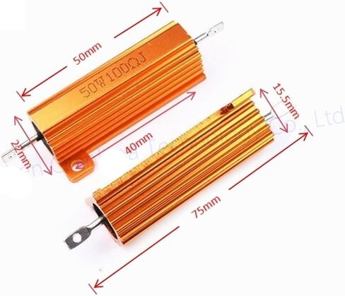 50W RX24 Aluminum Power Metal Shell Case Wirewound Resistor 2R in Saudi Arabia