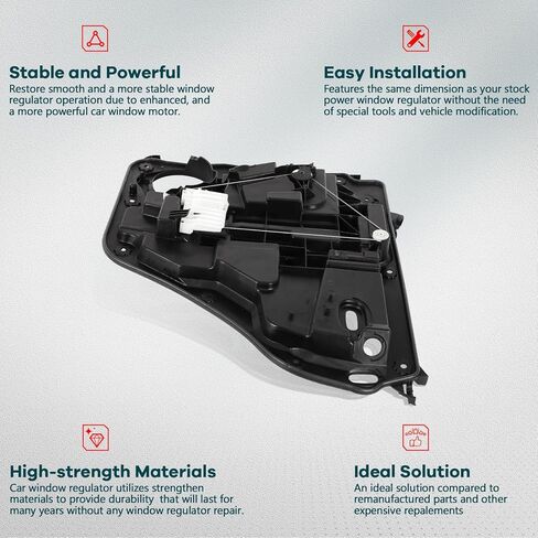 FINDAUTO Power Window Regulator Rear Left Driver Side fit for 2007-2011 for Dodge Nitro 751-272 Window Regulator and Motor Assembly with Motor in Kuwait