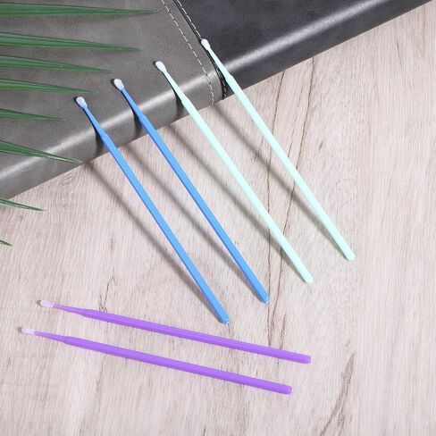 300 Pcs Touch Up Paint Brushes Disposable Micro Applicator Brush for Automotive Micro Paints Chip Repair Applicators Repair Paint Brushes for Cleaning(L:3.1mm,Green/M:2.5mm,Purple/S:2mm, Blue) in Kuwait