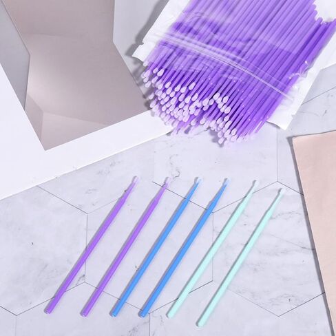 300 Pcs Touch Up Paint Brushes Disposable Micro Applicator Brush for Automotive Micro Paints Chip Repair Applicators Repair Paint Brushes for Cleaning(L:3.1mm,Green/M:2.5mm,Purple/S:2mm, Blue) in Kuwait