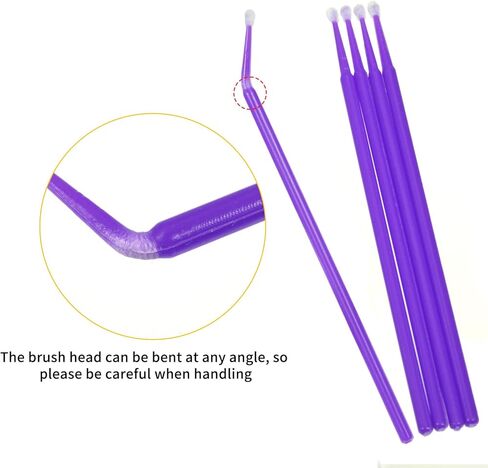300 Pcs Touch Up Paint Brushes Disposable Micro Applicator Brush for Automotive Micro Paints Chip Repair Applicators Repair Paint Brushes for Cleaning(L:3.1mm,Green/M:2.5mm,Purple/S:2mm, Blue) in Kuwait