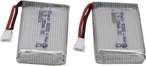 Blomiky 2 Pack 3.7V 1S 1200mAh Li-PO MX2.0 Plug 25C Batteries and 2 Cables Suitable for Syma X5SW X5SC RC Quadcopter Helicopter Drone / 3.7V 1200mAh MX2.0 * 2 in Kuwait