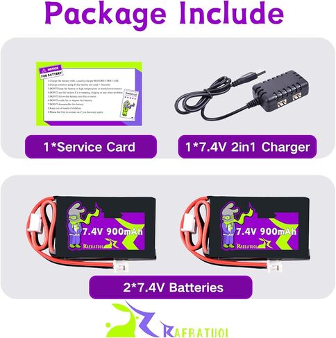 7.4V 900mAh PH2.0 Plug Lipo Batteries Compatible with AXIAL SCX24 RC Truck AXI-1219T1,AXI-1219T2,AXI-1219T3,AXI00007T1,AXI00005V2T5,RC Battery with 2 in 1 2S Charger USB Cable in Saudi Arabia