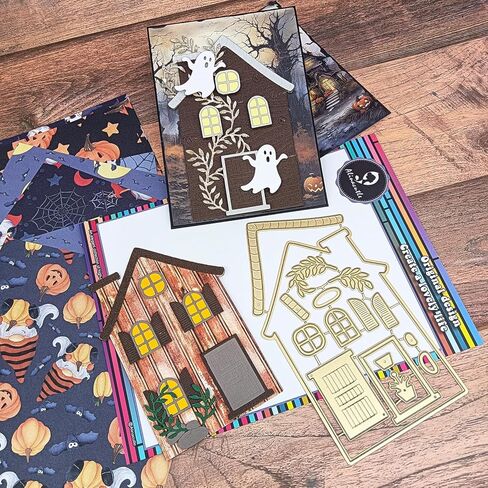 Alinacutle 1PC House Dies Metal Cutting Die Cut for Handmade Card Making Scrapbooking Album Paper Gift Halloween Holiday Decor Handmade Template in Kuwait