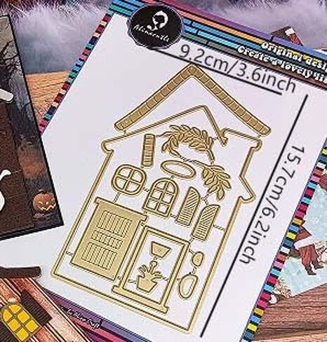 Alinacutle 1PC House Dies Metal Cutting Die Cut for Handmade Card Making Scrapbooking Album Paper Gift Halloween Holiday Decor Handmade Template in Kuwait