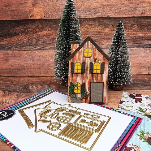 Alinacutle 1PC House Dies Metal Cutting Die Cut for Handmade Card Making Scrapbooking Album Paper Gift Halloween Holiday Decor Handmade Template in Kuwait