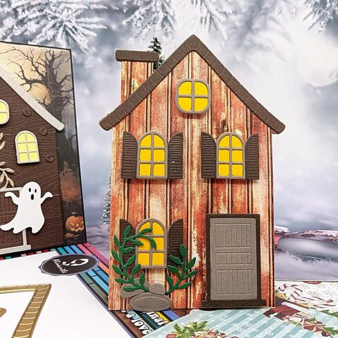 Alinacutle 1PC House Dies Metal Cutting Die Cut for Handmade Card Making Scrapbooking Album Paper Gift Halloween Holiday Decor Handmade Template in Kuwait