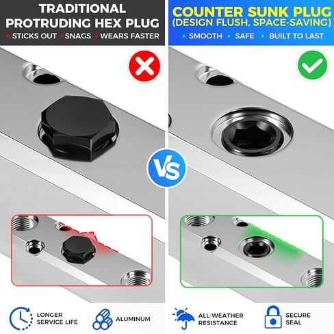 TAILONZ PNEUMATIC 3 قطعة 3/8 بوصة NPT ذكر تركيب أنابيب الصلب الكربوني الأسود، قابس سداسي غرق in Kuwait