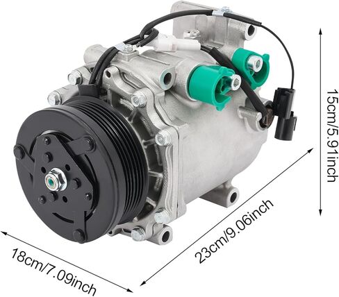 A/C Compressor with Clutch for 2004-2012 Mitsubishi Galant (2.4L), for 2006-2011 Mitsubishi Eclipse (2.4L), OEM Number CO 11159T, MN185233, MR513358, MSC105CA in Saudi Arabia