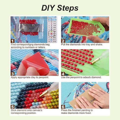 Anuver الماس مجموعات الطلاء للبالغين مشهد البيت، 5D مجموعات الفن الماس للمبتدئين، DIY الحفر الكامل كريستال جوهرة مجموعات الطلاء لديكور جدار المنزل 12x12 بوصة، حديقة القلعة in Kuwait