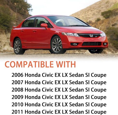 A Pair of Driver Side Sun Visor Sunvisor Compatible with 2006 2007 2008 2009 2010 2011 06 07 08 09 10 11 Civic Replaces# 83280-SNA-A01ZC 83230-SNA-A01ZC in Kuwait