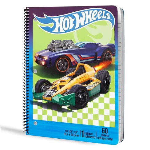 مجموعة اللوازم المدرسية من Hot Wheels - حزمة مع دفاتر ملاحظات حلزونية، ودفتر تكوين، ومجلدين للحافظة، وملصقات، والمزيد | مجموعة اللوازم المدرسية من هوت ويلز للأولاد والبنات والأطفال in Kuwait