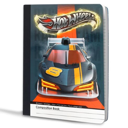 مجموعة اللوازم المدرسية من Hot Wheels - حزمة مع دفاتر ملاحظات حلزونية، ودفتر تكوين، ومجلدين للحافظة، وملصقات، والمزيد | مجموعة اللوازم المدرسية من هوت ويلز للأولاد والبنات والأطفال in Kuwait