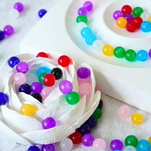 Jabrand 10mm Glass Beads, 80pcs Glass Beads for Bracelet and Jewelry Making DIY Crafts (Black) in Saudi Arabia