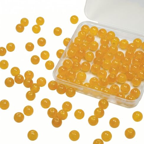 Jabrand 10mm Glass Beads, 80pcs Glass Beads for Bracelet and Jewelry Making DIY Crafts (Black) in Saudi Arabia