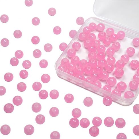 Jabrand 10mm Glass Beads, 80pcs Glass Beads for Bracelet and Jewelry Making DIY Crafts (Black) in Saudi Arabia