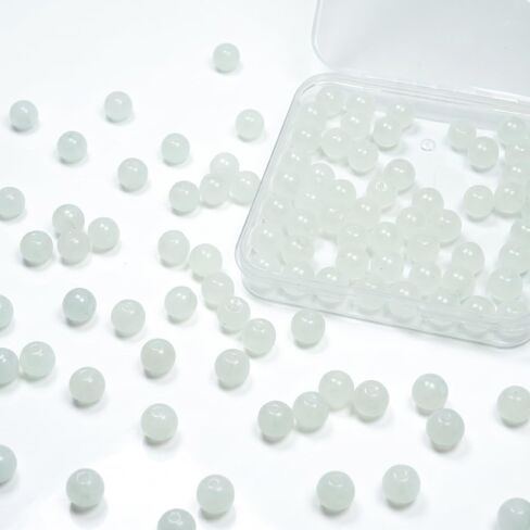 Jabrand 10mm Glass Beads, 80pcs Glass Beads for Bracelet and Jewelry Making DIY Crafts (Black) in Saudi Arabia
