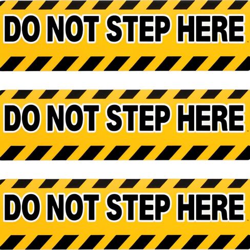 Do Not Step Here Stickers Vinyl Decals (3 Pack) 10" X 3" Caution Indoor Outdoor in Kuwait