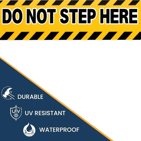 Do Not Step Here Stickers Vinyl Decals (3 Pack) 10" X 3" Caution Indoor Outdoor in Kuwait