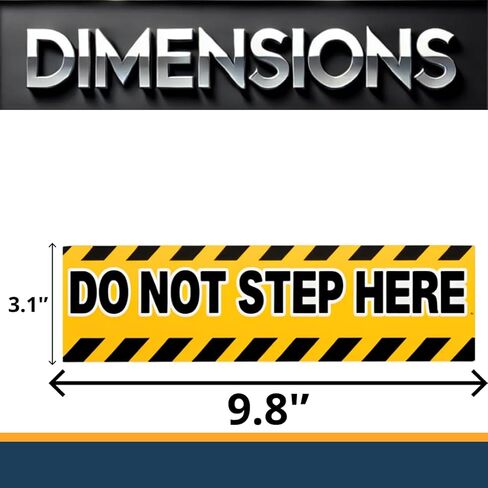 Do Not Step Here Stickers Vinyl Decals (3 Pack) 10" X 3" Caution Indoor Outdoor in Kuwait
