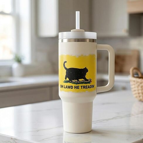 3 Pcs Oh Lawd He Treadin’ Cat Sticker – Funny Chonky Black Cat Meme Vinyl Decal, Don’t Tread Cat Parody Sticker for Cars, Trucks, Laptops, Water Bottles & Windows, Approx. 5.5 x 3.5 in in Saudi Arabia