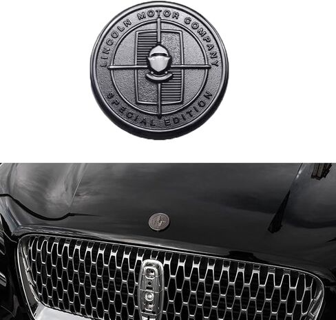 fit Lincoln Hood Emblem Front Engine Cover Emblem Hood Mark Badge for Lincoln MKZ MKC Navigator Corsair Aviator Nautilus Series Accessories in Saudi Arabia