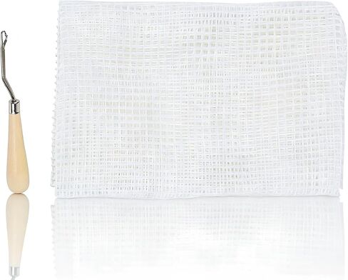 Jwthee Rug Hooking Mesh Canvas, Rug Knitting Mesh Cloth Canvas Rugs for Painting Carpet Rug Mesh Cloth Crocheting Tools for Latch Hook Rug Tapestry Canvas DIY (Mesh Cloth 150 * 100cm) in Kuwait