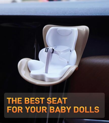Car seat for Dolls,air Valve Clip Doll seat for car, Cute car Ornaments for Doll Display,Miniature Doll Accessories for Collectors & Interior Decoration, Brown in Saudi Arabia