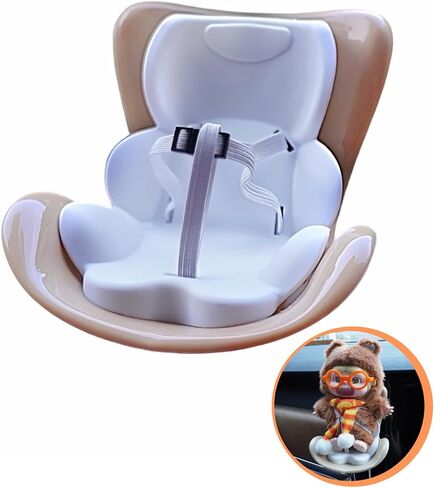 Car seat for Dolls,air Valve Clip Doll seat for car, Cute car Ornaments for Doll Display,Miniature Doll Accessories for Collectors & Interior Decoration, Brown in Saudi Arabia