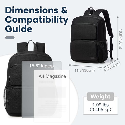 wepadre School Backpack for Girls Boys Small Black Backpack for Women Men College Backpacks School Bag 15.6 Inch Laptop Backpacks for Women Men Mochilas para Mujer Hombres in Saudi Arabia