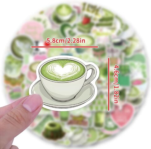 120PCS Matcha Aesthetic Stickers, Summer Drink Cake Waterproof Graffiti Stickers Pack for Kindle, Suitcase, Laptop, Journal, Water Bottle, Scrapbook, Skateboard, Kawaii Anime Decals for Teens Adults in Saudi Arabia